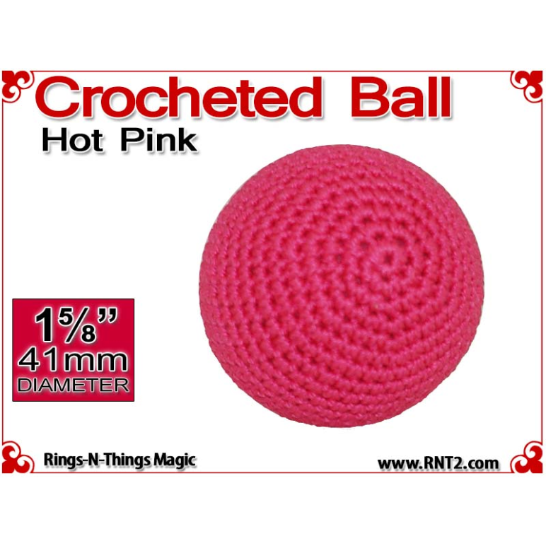 Hot Pink Crochet Ball | 1 5/8 Inch (41mm)