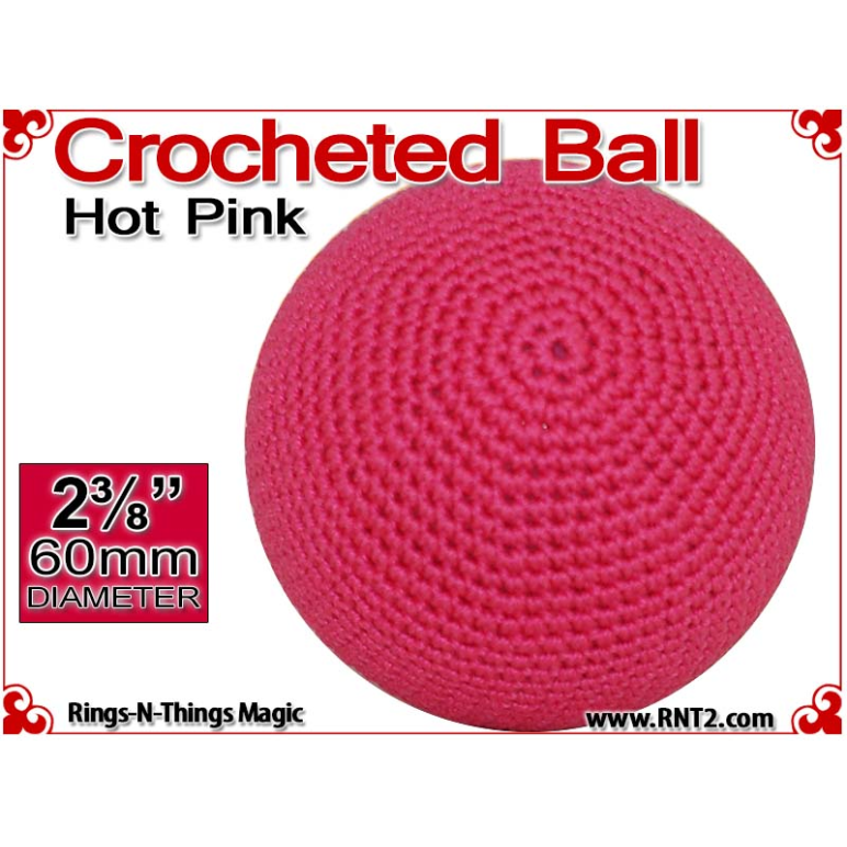 Hot Pink Crochet Ball | 2 3/8 Inch (60mm)