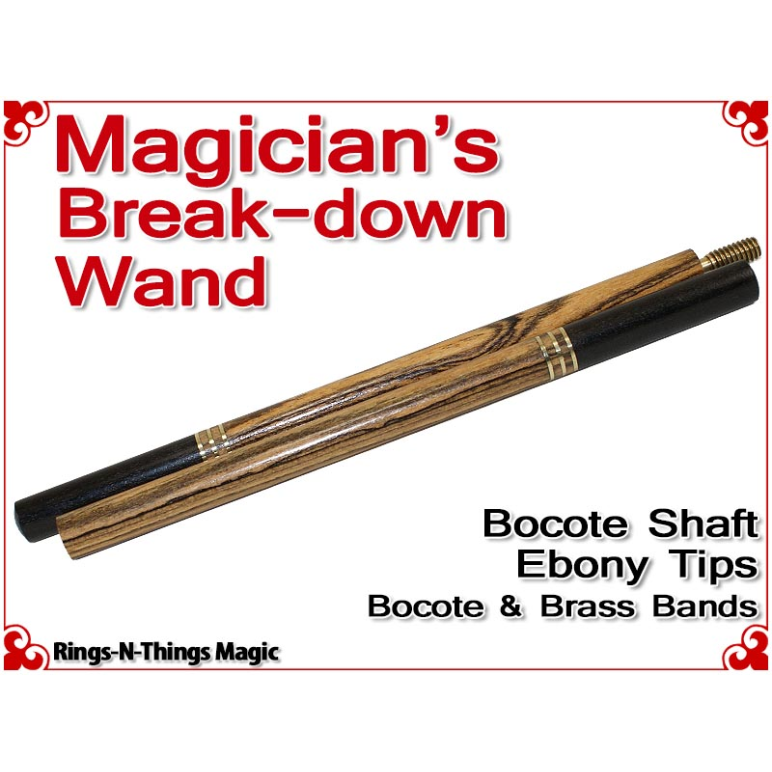 Magicians Break-Down Wand | Bocote & Ebony Tips