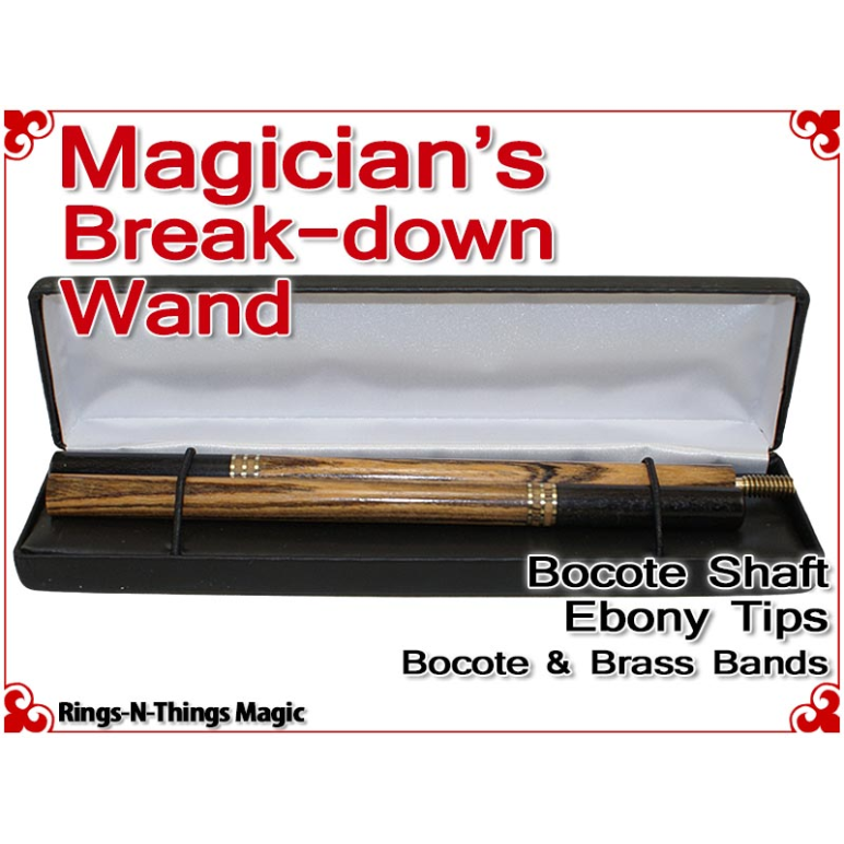Magicians Break-Down Wand | Bocote & Ebony Tips