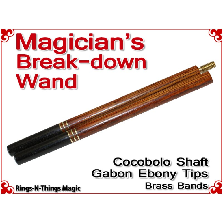Magicians Break-Down Wand | Cocobolo & Ebony