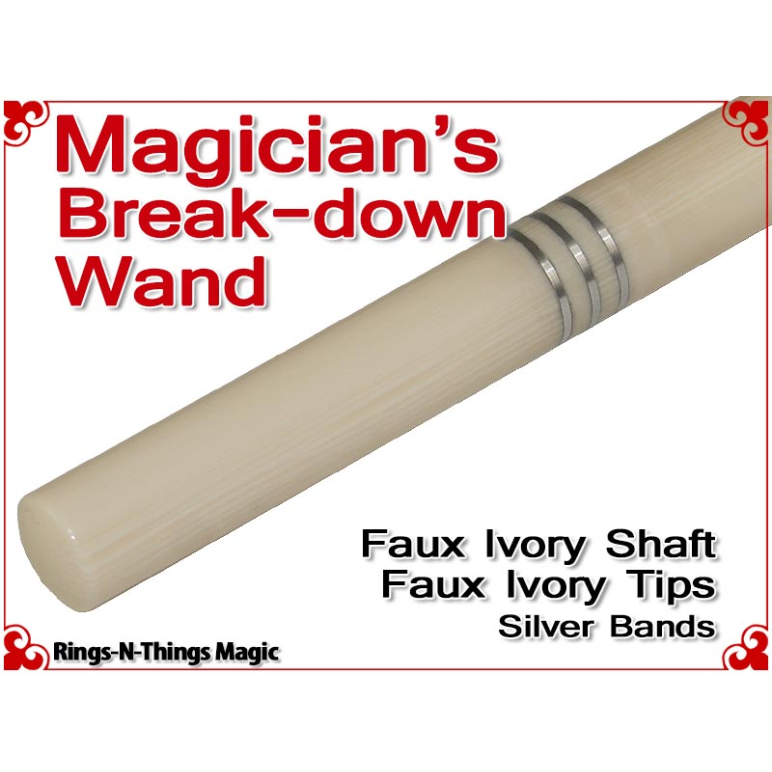 Magicians Break-Down Wand | Ivory & Ivory Tips