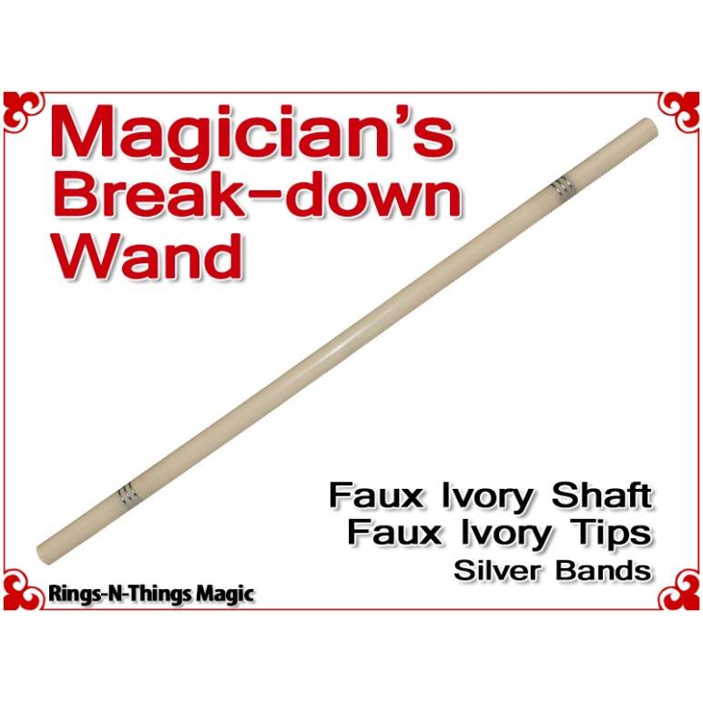 Magicians Break-Down Wand | Ivory & Ivory Tips