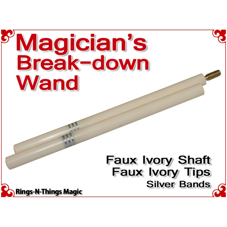 Magicians Break-Down Wand | Ivory & Ivory Tips