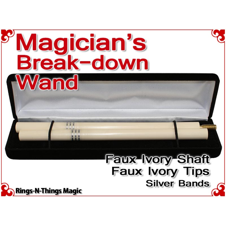 Magicians Break-Down Wand | Ivory & Ivory Tips