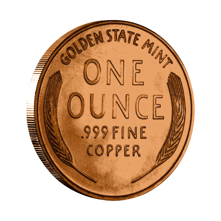 Copper Lincoln Wheat Penny - 39mm - reverse