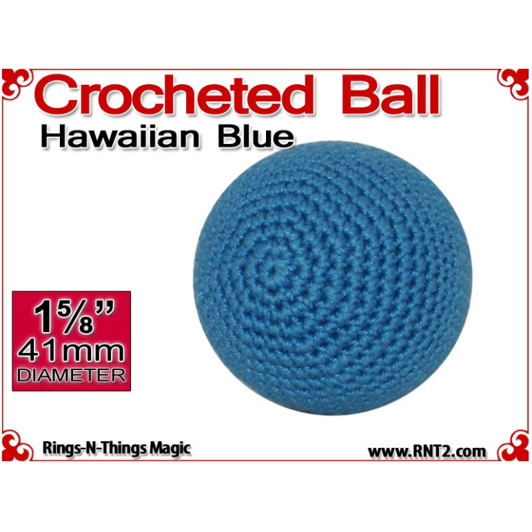 Hawaiian Blue Crochet Ball | 1 5/8 Inch (41mm)