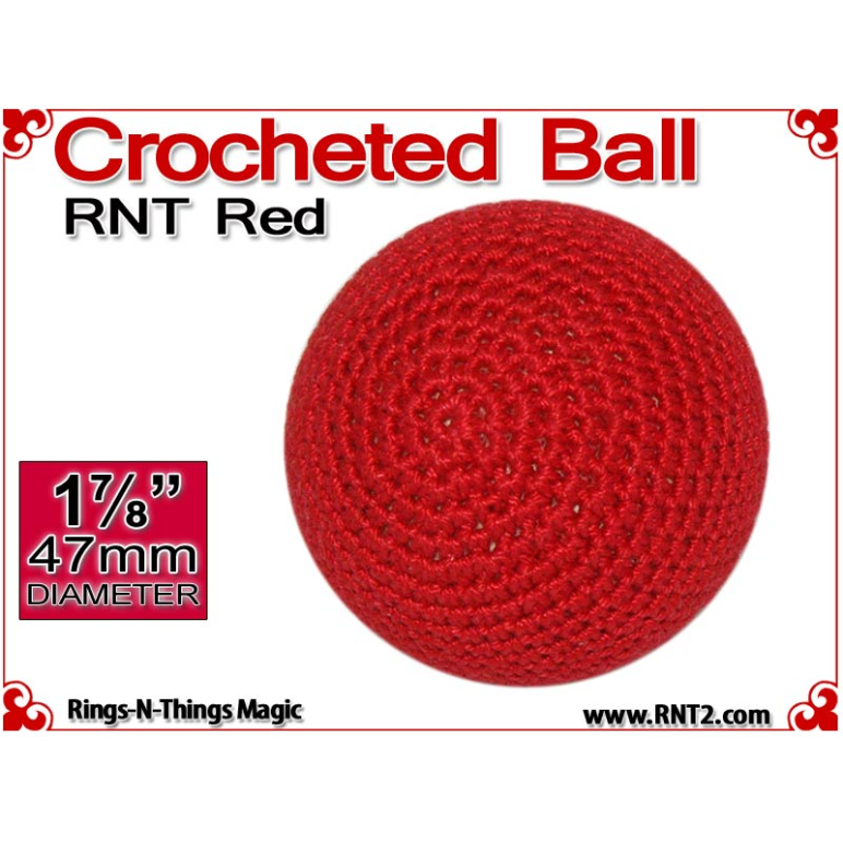 RNT Red Crochet Ball | 1 7/8 Inch (47mm)