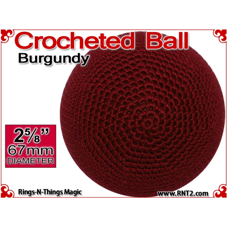 Burgundy Crochet Ball | 2 5/8 Inch (67mm)
