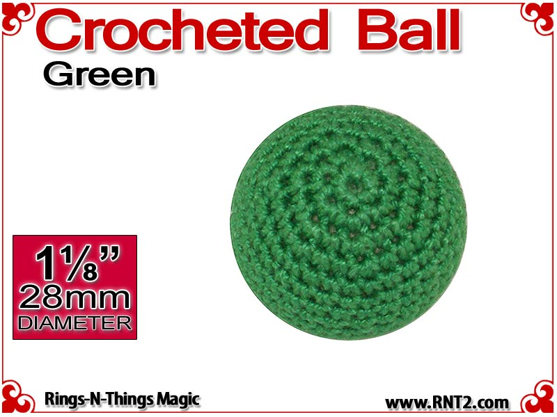 Green Crochet Ball | 1 1/8 Inch (28mm)