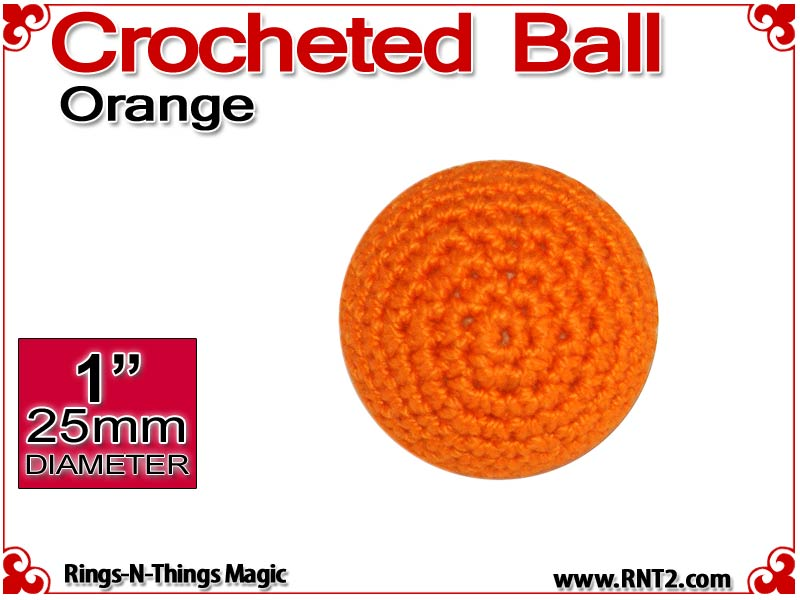 Orange Crochet Ball | 1 Inch (25mm)