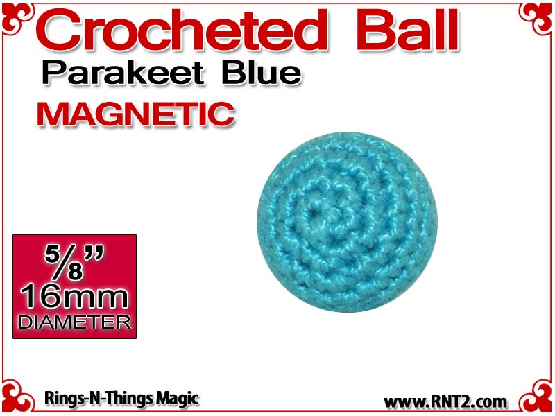 Parakeet Blue Crochet Ball | 5/8 Inch (16mm) | Magnetic