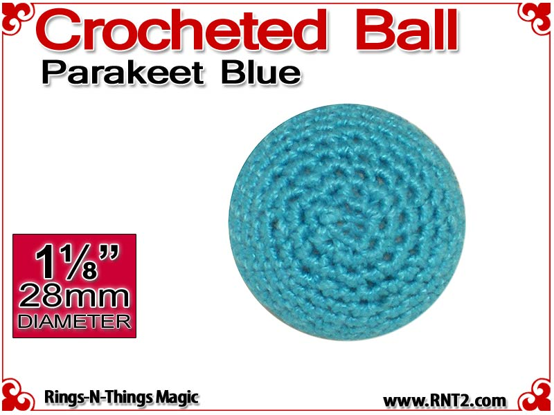 Parakeet Blue Crochet Ball | 1 1/8 Inch (28mm)