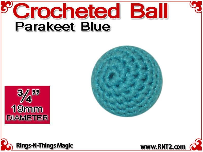 Parakeet Blue Crochet Ball | 3/4 Inch (19mm)