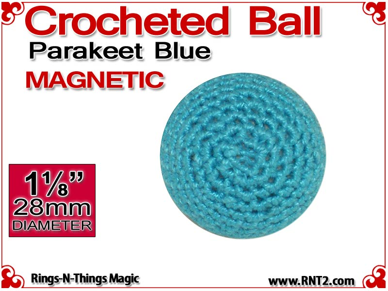 Parakeet Blue Crochet Ball | 1 1/8 Inch (28mm) | Magnetic