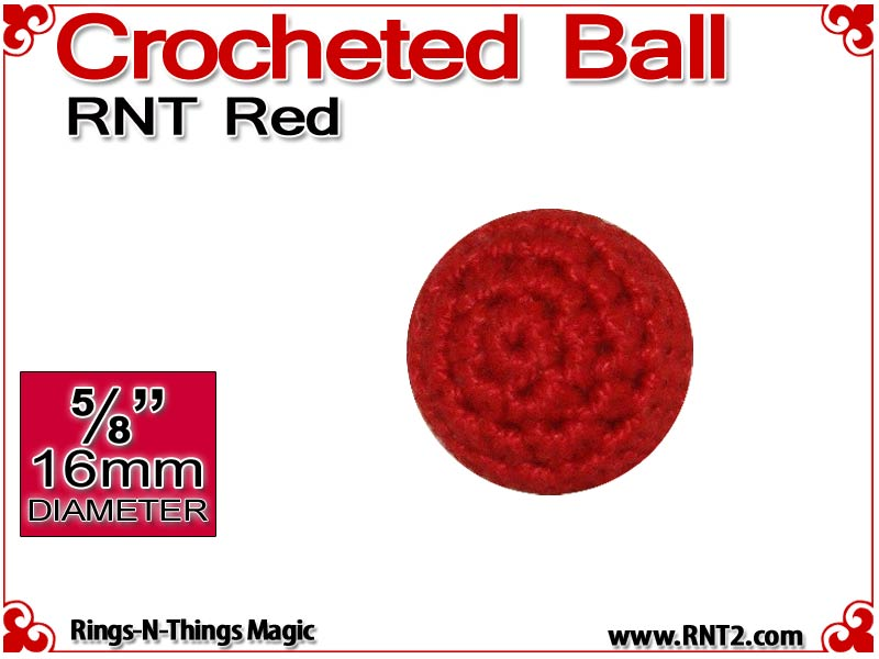 RNT Red Crochet Ball | 5/8 Inch (16mm)