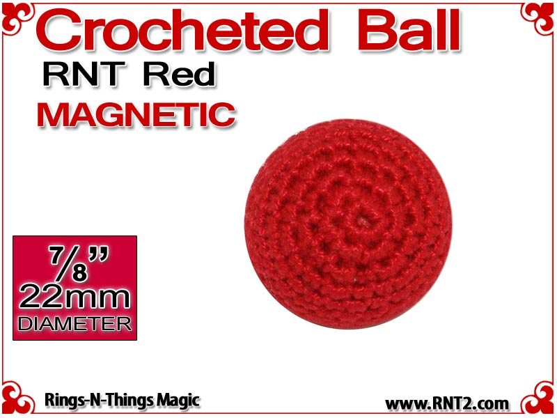 RNT Red Crochet Ball | 7/8 Inch (22mm) | Magnetic