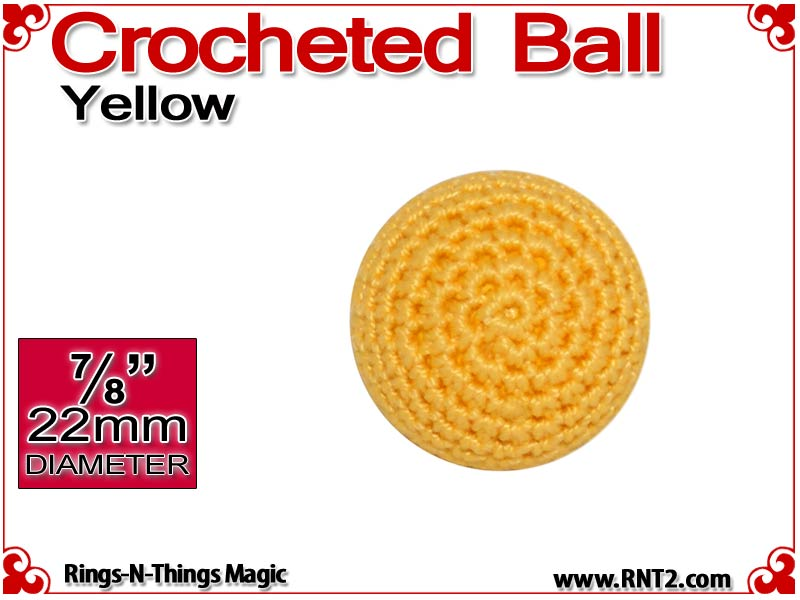 Yellow Crochet Ball | 7/8 Inch (22mm)