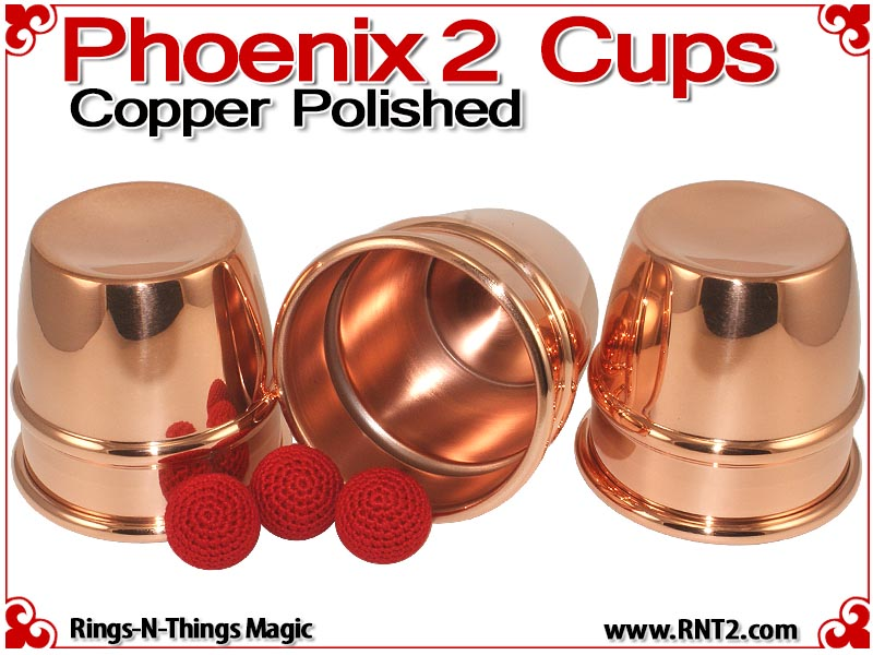 Phoenix 2 Cups | Copper | Polished Finish