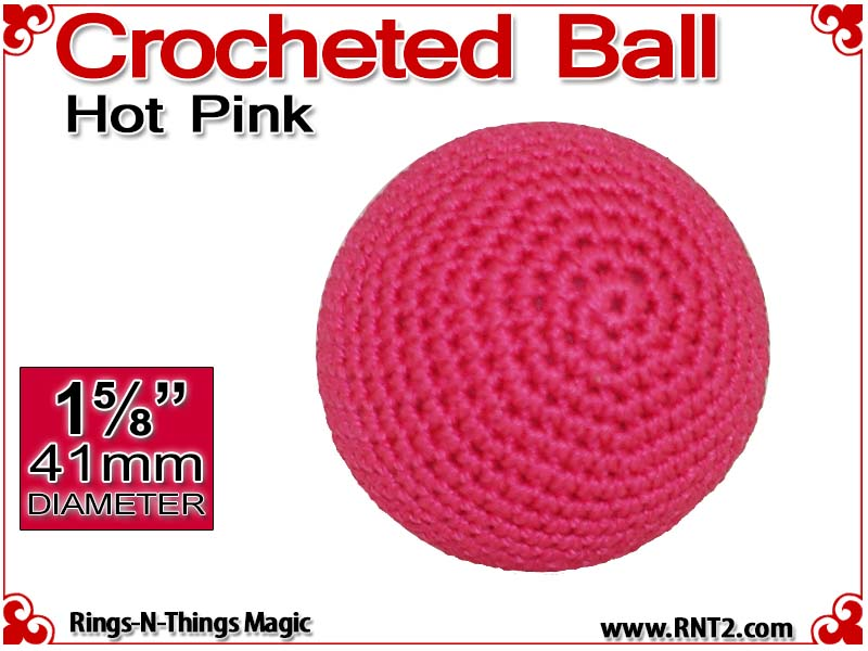 Hot Pink Crochet Ball | 1 5/8 Inch (41mm)