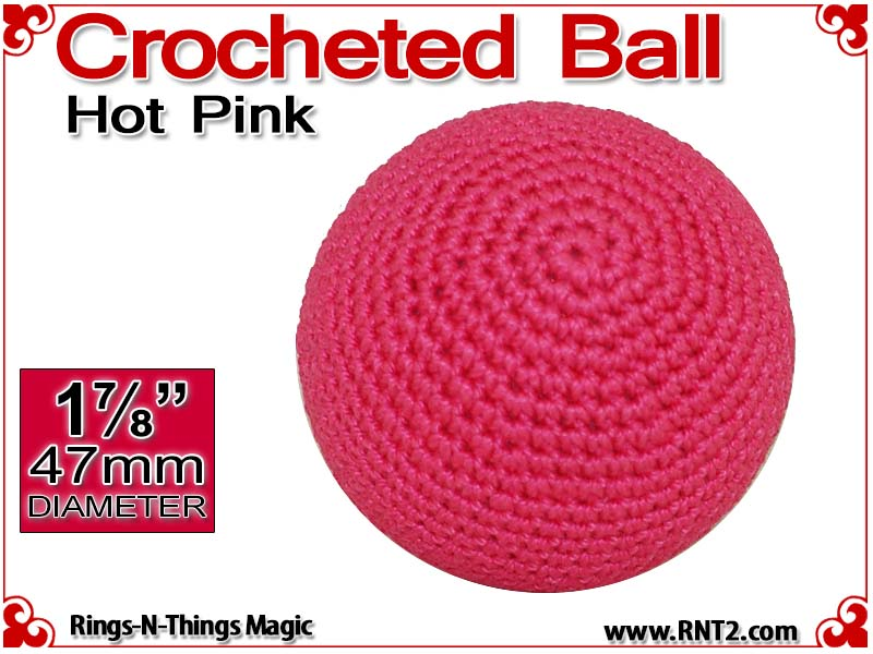 Hot Pink Crochet Ball | 1 7/8 Inch (47mm)