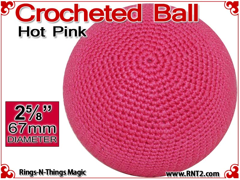 Hot Pink Crochet Ball | 2 5/8 Inch (67mm)