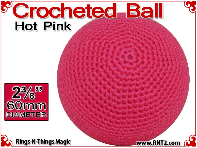 Hot Pink Crochet Ball | 2 3/8 Inch (60mm)