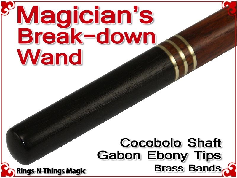 Magicians Break-Down Wand | Cocobolo & Ebony