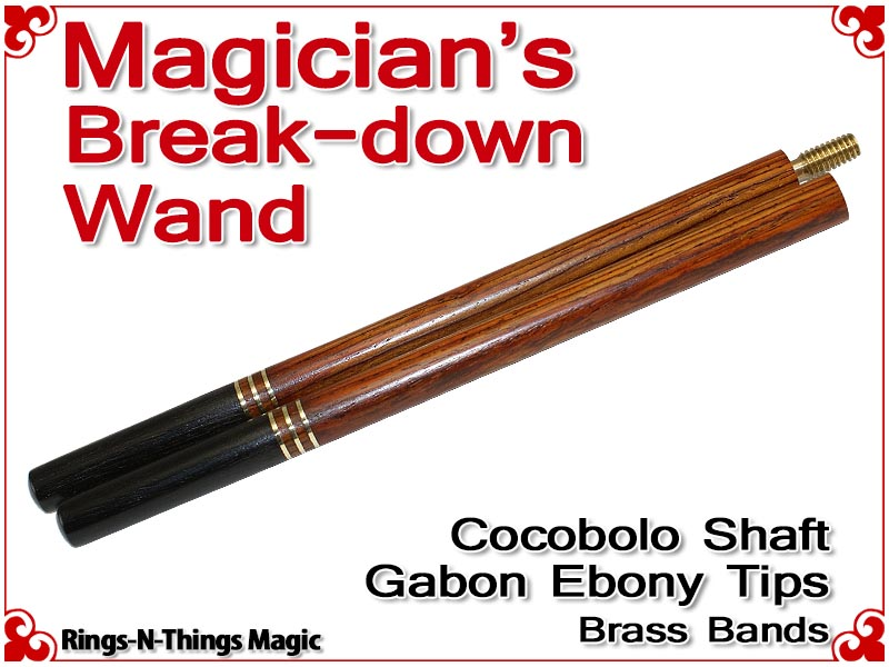 Magicians Break-Down Wand | Cocobolo & Ebony