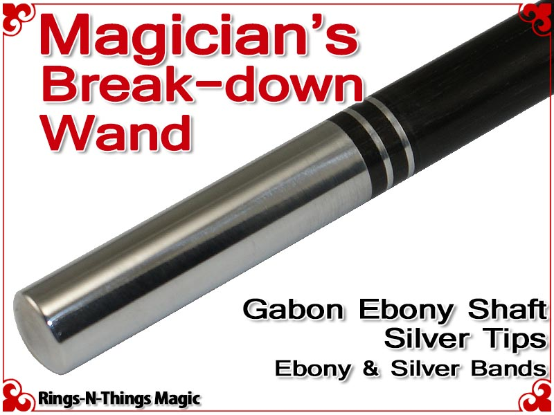 Magicians Break-Down Wand | Ebony & Silver