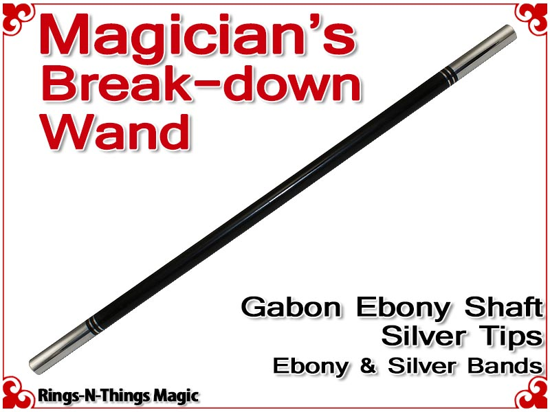 Magicians Break-Down Wand | Ebony & Silver