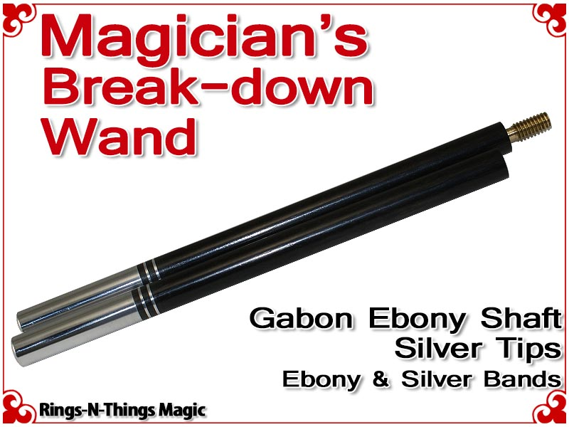 Magicians Break-Down Wand | Ebony & Silver