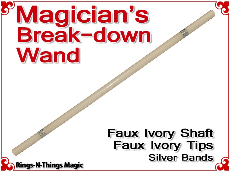 Magicians Break-Down Wand | Ivory & Ivory Tips