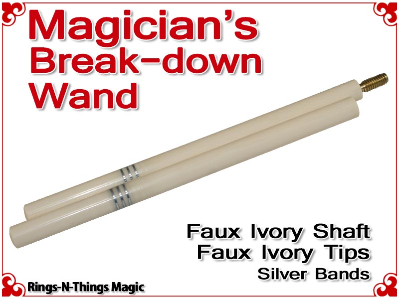 Magicians Break-Down Wand | Ivory & Ivory Tips