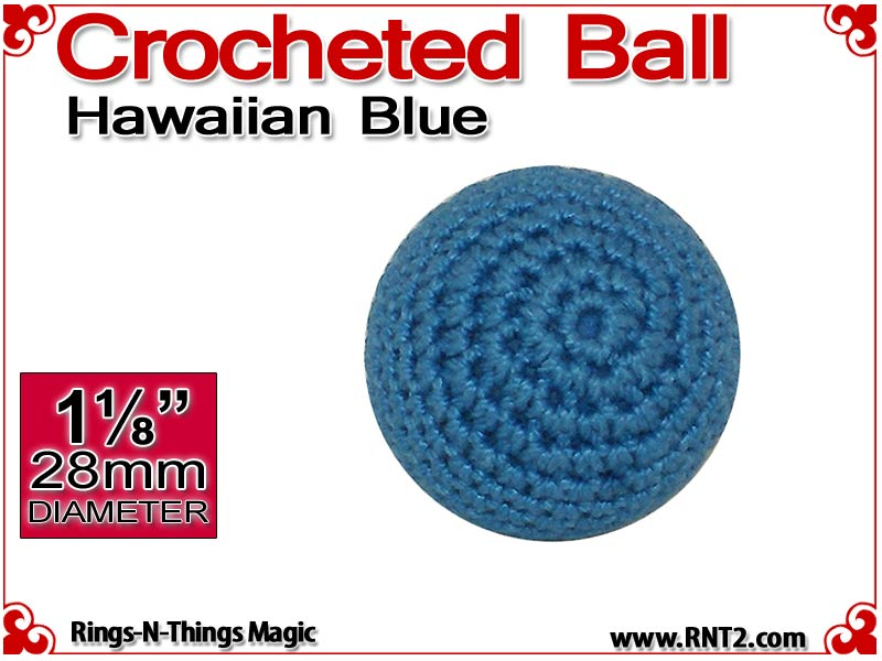 Hawaiian Blue Crochet Ball | 1 1/8 Inch (28mm)