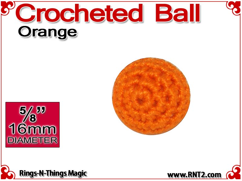 Orange Crochet Ball | 5/8 Inch (16mm)