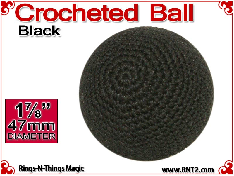 Black Crochet Ball | 1 7/8 Inch (47mm)