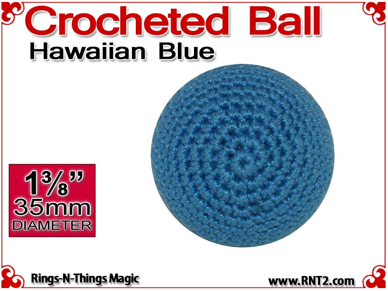 Hawaiian Blue Crochet Ball | 1 3/8 Inch (35mm)