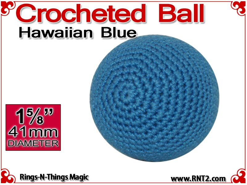 Hawaiian Blue Crochet Ball | 1 5/8 Inch (41mm)