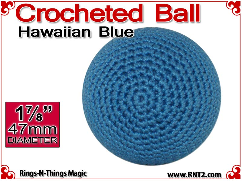 Hawaiian Blue Crochet Ball | 1 7/8 Inch (47mm)