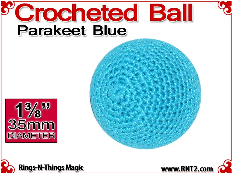 Parakeet Blue Crochet Ball | 1 3/8 Inch