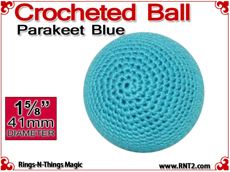 Parakeet Blue Crochet Ball | 1 5/8 Inch (41mm)