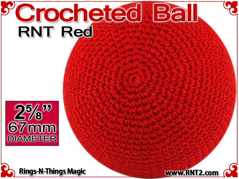 RNT Red Crochet Ball | 2 5/8 Inch (67mm)