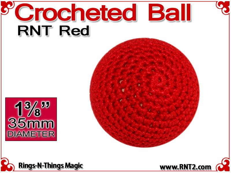 RNT Red Crochet Ball | 1 3/8 Inch (35mm)