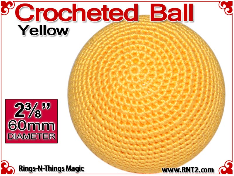 Yellow Crochet Ball | 2 3/8 Inch (60mm)